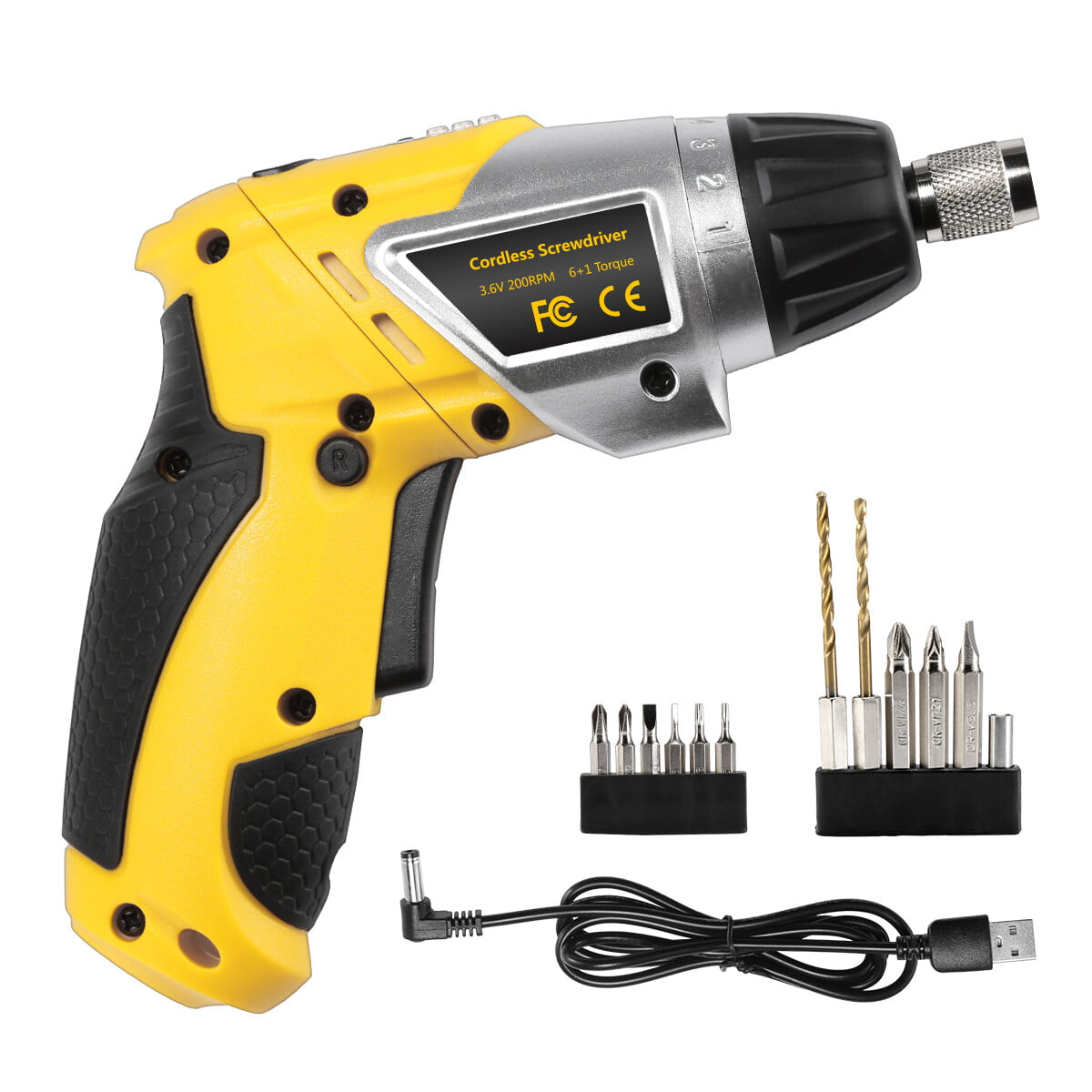3.6V LED Cordless Electric Screwdriver Household Battery Rechargeable Drill 