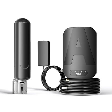 Cell Phone Booster for RV Truck, Omni-Directional Antenna, 5G Compatible, Band 12/17/13/5/2/25/4/66, Cell Phone Signal Booster Support All U.S. Carriers - AT&T T-Mobile Verizon, FCC Approved