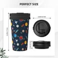 thumbnail image 3 of Balery Space Cartoon Pattern Insulated Coffee Travel Mug Stainless Steel Vacuum Coffee Cup Leakproof with Screw Lid Coffee for Hot/Iced Beverage - 500ml, 3 of 8