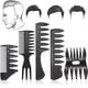 thumbnail image 1 of Juego de peines de peinado para hombre, 5 piezas, peine de peinado Retro clásico para hombre, profesional, 1 of 5