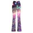 thumbnail image 4 of Gmdeguo Womens Sequin Pants Glitter Sparkly High Waisted Wide Leg Flare Trousers Bell Bottom Night Out Y2K Clubwear Streetwear Wide Leg Dance Long Pants Vintage Disco Outfits, 4 of 5