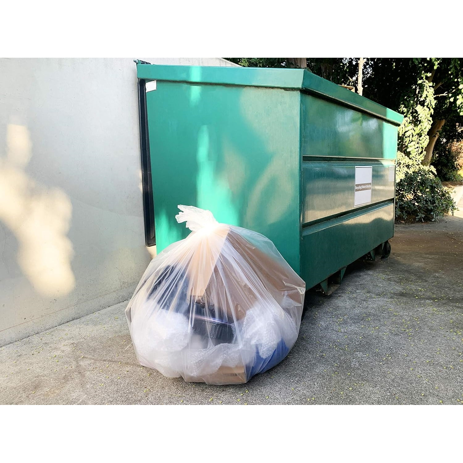 65 Gallon Trash Bags | 120 Count |  Heavy Duty | Bulk | Clear Multi-Use Garbage Bags