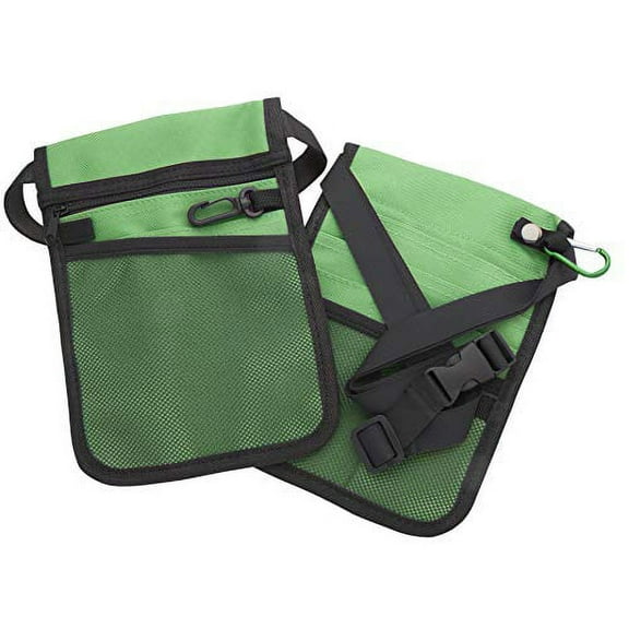 AsaTechmed Medical Pouch Hip Bag Antimicrobial, Nurse, Homecare, Medical Organizer Belt (Pouch Only) Many Colors! (Green)