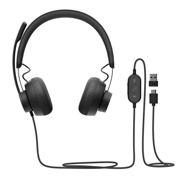 Logitech Zone 750 Wired On-Ear USB Stereo Headset