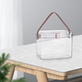thumbnail image 3 of veasfak Portable First Aid Box Handled School Supplies Plastic Cosmetic Organizer White, 3 of 8