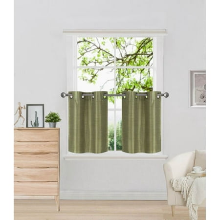 D2 Lime Green 1 Pair Of Solid Insulated Grommet Treatment Curtains For Short Windows Livingroom Bathroom Or Kitchen Two 2 Piece Faux Silk D2 Lime Green 1 Pair Of Solid Insulated Grommet Treatment Curtains For Short Windows Livingroom Bathroom Or Kitchen Two 2 Piece Faux Silk