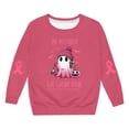 thumbnail image 4 of CUZIBR Girls Halloween Crewneck Sweatshirt Pumpkin Ghost Bow Letter Graphic Pullover Long Sleeve Cozy Casual Daily Wear,Pink,12-18 Months, 4 of 4