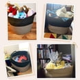 thumbnail image 4 of UniMall Large Storage Baskets for Organizing, 21.7 x 13.8 Blanket Basket Living Room Dog Toy Bin, Woven Laundry Basket for Dirty Clothes, Pillows, Towel, 90L Mix Black, 4 of 14