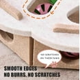 thumbnail image 3 of Cat Nail File Enrichment Box, Interactive Cat Scratch Puzzle Toys for Indoor Cats, Kitten Scratcher That Files Nails & Felt Maze Treat Box, Gifts for People Who Love Cats, Sandpaper Inside (2PCS), 3 of 9