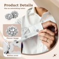 thumbnail image 3 of MesaSe 6 Pcs Rhinestone Button Cover Decorative Button Cover Clip Easy to Install Shirt Accessory for Women Men Clothing Wedding Party, 3 of 10