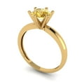 thumbnail image 2 of Solitaire Engagement Ring for Women - 1ct Natural Citrine in 18K Yellow Gold Promise Ring, 2 of 6