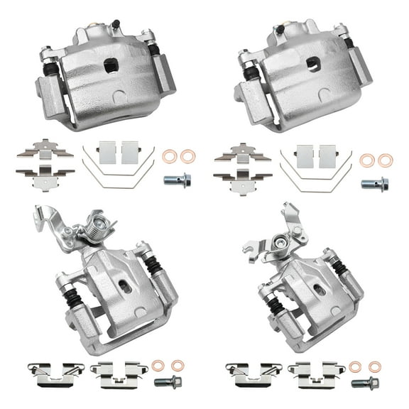 Detroit Axle - Front & Rear Brake Calipers w/Bracket Replacement for 2006-2012 Ford Fusion Lincoln MKZ Mazda 6 Mercury Milan