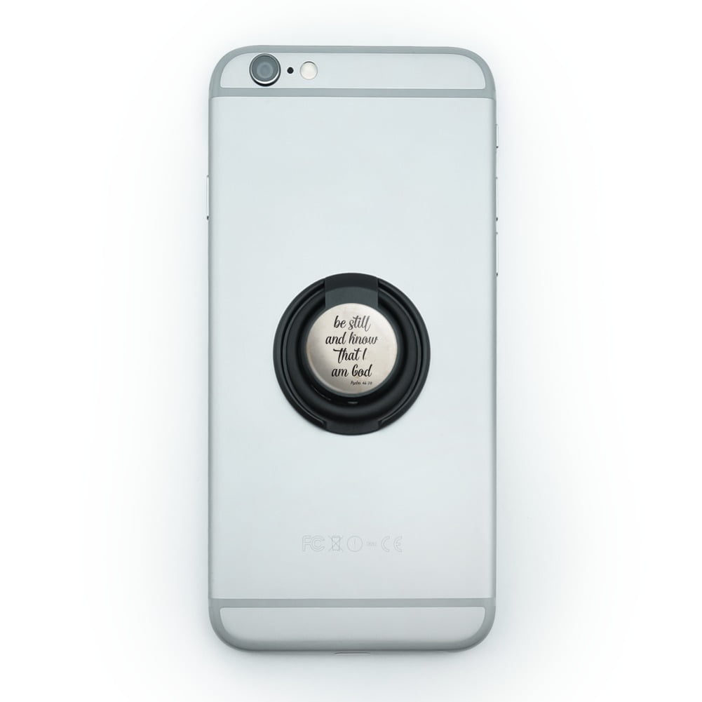 Be Still and Know that I am God Psalm Inspirational Christian Mobile Smart Phone Finger Ring Grip Holder Stand