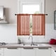thumbnail image 1 of Cortinas de cocina de aspecto vintage de lino Pack de 2 paquetes, cortinas cortas semitransparentes para decoración de baños y granjas, valana de poliéster con filtro de luz, 1 of 6