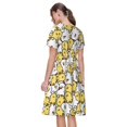 thumbnail image 2 of Bixox Robe d'Été à Manches Courtes pour Femmes Robe Ample Longueur Genou avec Poches-Canard Cartoon, 2 of 7
