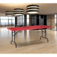 thumbnail image 2 of Pemberly Row Table Pliante Robuste en Plastique à Hauteur Réglable 30x72 Pouces Rouge, 2 of 7