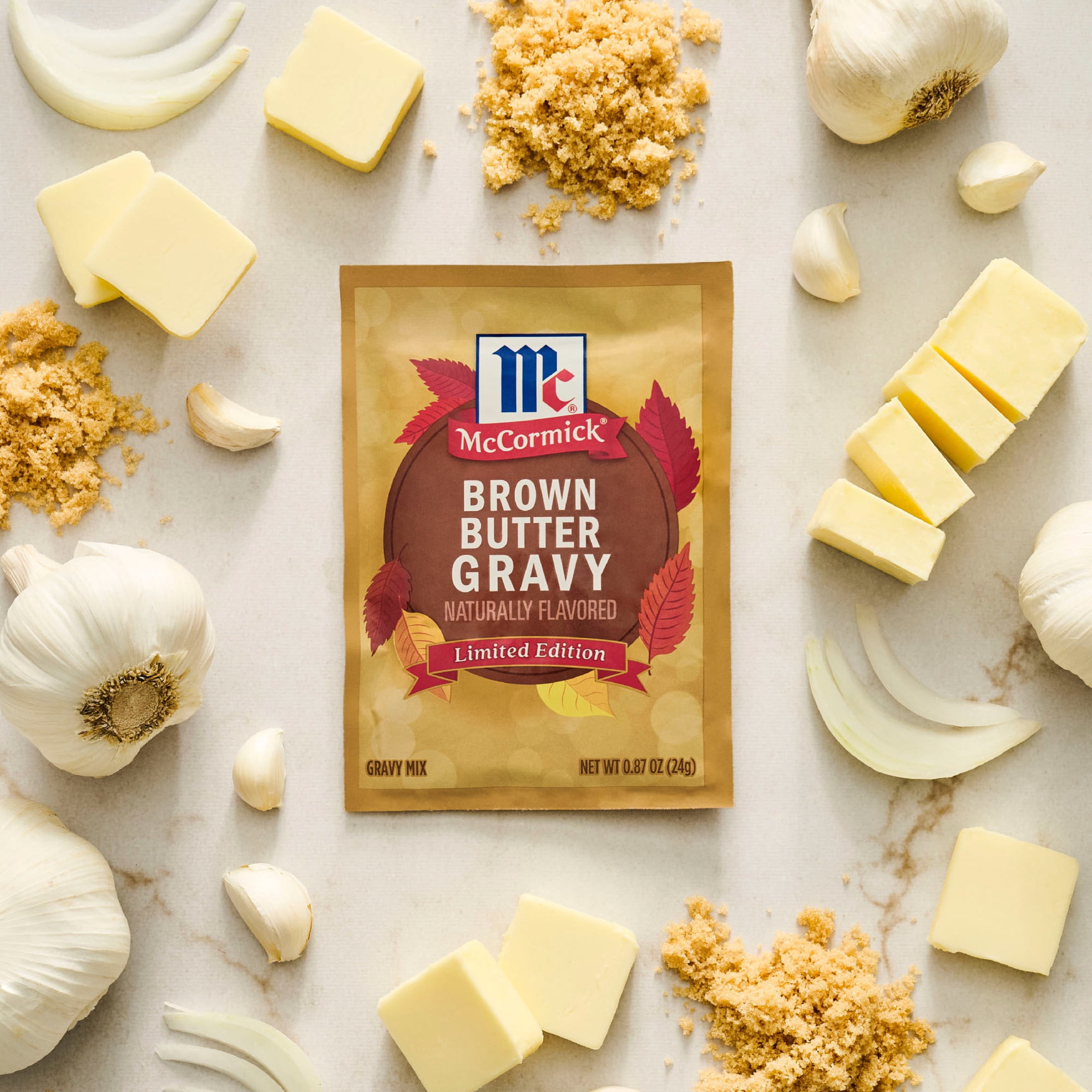 (5 pack) McCormick Brown Butter Gravy, 0.87 oz Packet