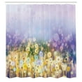 thumbnail image 3 of Ambesonne Floral Shower Curtain, Idyllic Pastoral Flower, 69"Wx70"L, Yellow Purple, 3 of 5