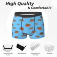 thumbnail image 2 of Men's Boxer Briefs, Capybaras Blue Soft Comfy Mens Underwear Boxer Briefs Breathable With Widen Waist, 2 of 7