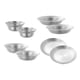 thumbnail image 5 of Platos y cuencos de acero inoxidable, juegos de vajilla, cubiertos, artículos de camping, 8 piezas de plata, 5 of 9