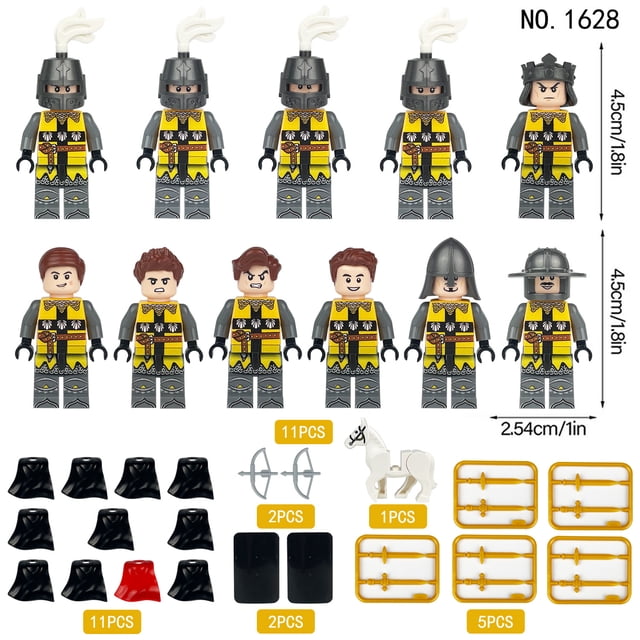 Bloques de construcción de juguete de soldado medieval M1801 M1805 M1806 M1813 M1811