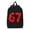 D, variant on 67 Numerals Cartoon Embroidered Backpack Cute Heart Print Casual Daypack Lightweight Comfortable Shoulder Bag for School Travel