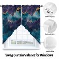 thumbnail image 3 of Blue Purple Marble Swag Curtains Modern Abstract Gradient Texture Swag Valances for Kitchen Windows, Window Treatment Topper Curtains for Living Room Bedroom Bathroom, 36" W x 63" L, 3 of 9