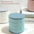 thumbnail image 4 of Jewelry Storage Box Plastic Necklace Container Dust-proof Box Plastic Jewelry 360 Degrees Rotating Jewelry Organizer, White, 4 of 8