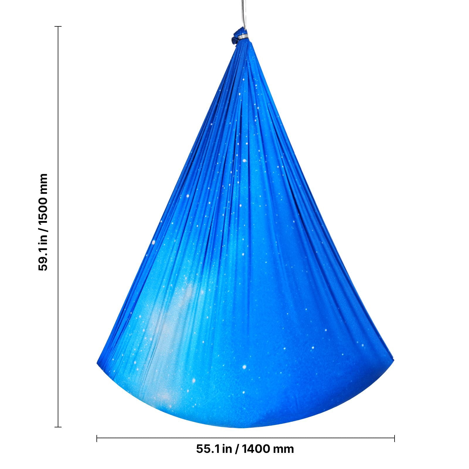 Dranite Sensory Swing, Dual-Layer Fabric Therapy Hammock with 360° Rotation Hanger, Includes O-Sling, Supports 300lbs, Adjustable for Aerial Yoga & Indoor/Outdoor Kids Hanging Swings