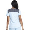 thumbnail image 2 of Dickies Dynamix Women Scrubs Top, V-Neck, DK740, M, Skylight, 2 of 7