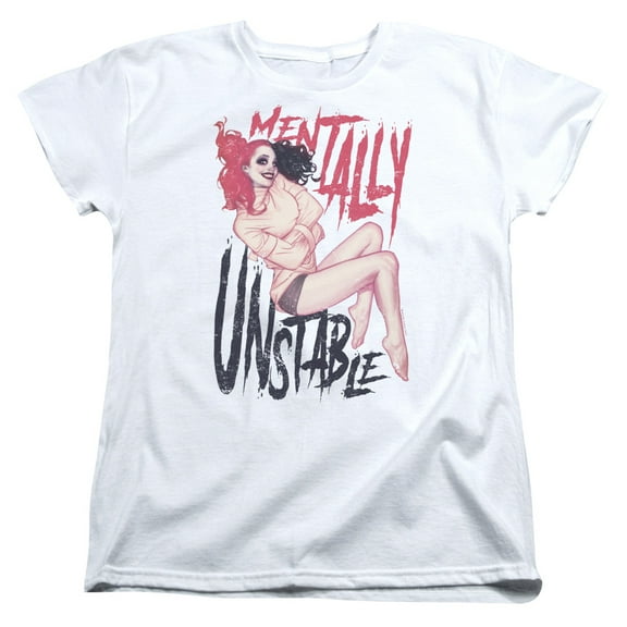 Batman Unstable S/S Women'S Tee-White