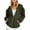 Army Green, variant on Amidoa Hooded Women's Coats Green Pullover Full-Zip Jackets Plus Size Drawstring Long Sleeve Clothes Jacket for Women L