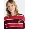 thumbnail image 6 of Netflix Stranger Things Striped Sweater from No Boundaries, Women’s and Women’s Plus, 6 of 6
