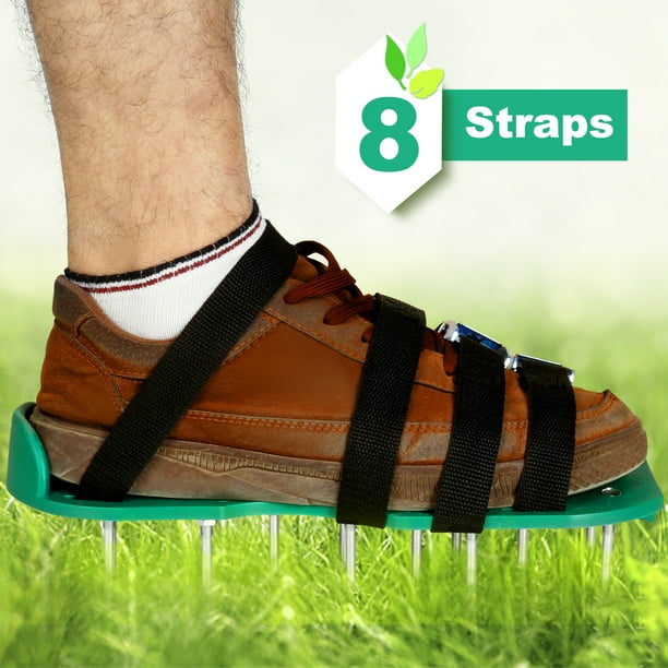WADEO Lawn Aerator Spike Shoes for Effectively Aerating Lawn Soil