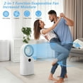 thumbnail image 4 of Ainfox 3 In 1 Portable Evaporative Air Cooler with Wheel, Quiet Bladeless Cooling  & Humidification Tower Fan, 12 Hour Timer Cooler Fan Remote Control,  5 L Water Tank , 4 Ice Boxes, 4 of 16