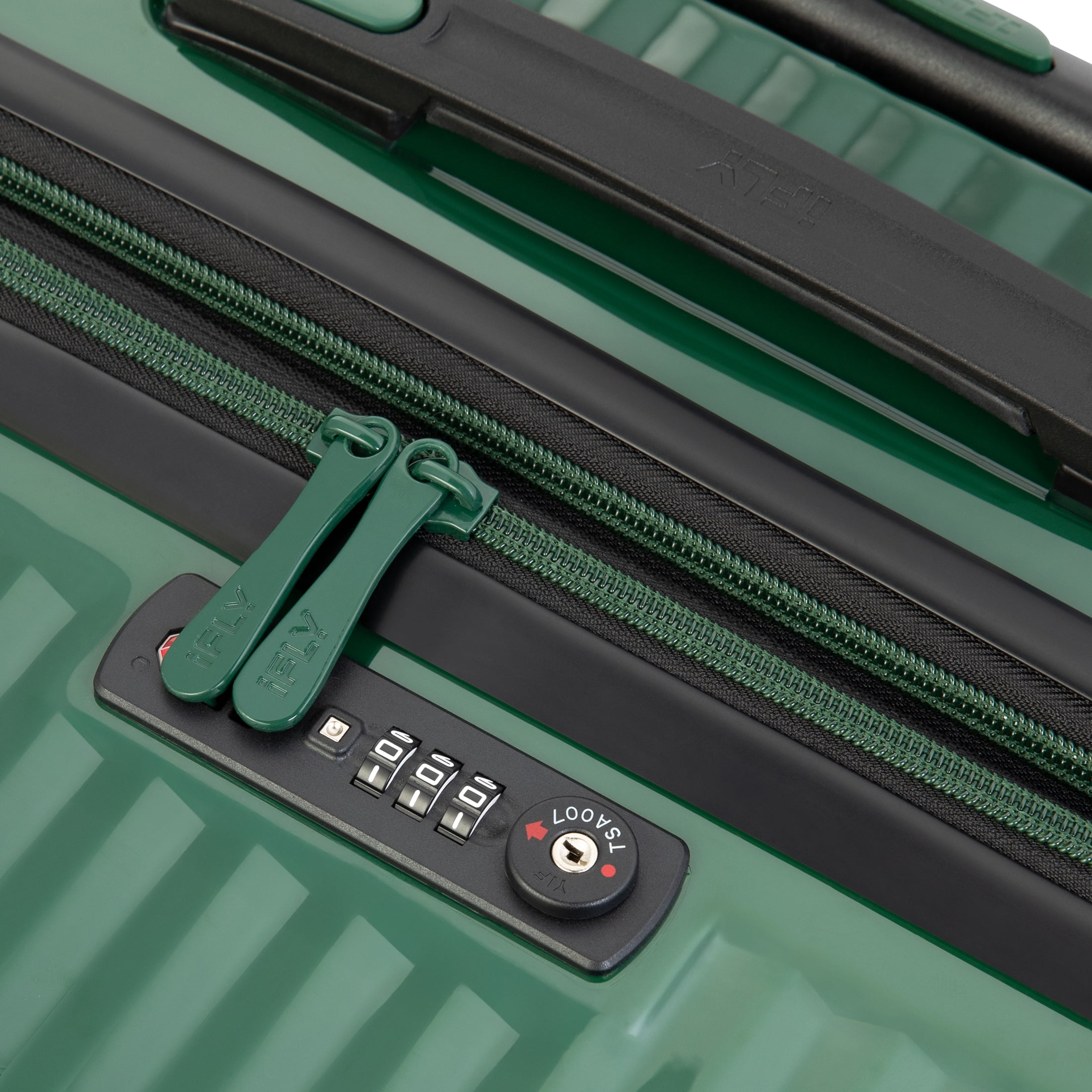 iFLY Elite 2-Piece Expandable Hardside Spinner Luggage Set, with TSA Lock, 20" Carry-on and 28" Checked Luggage, Green