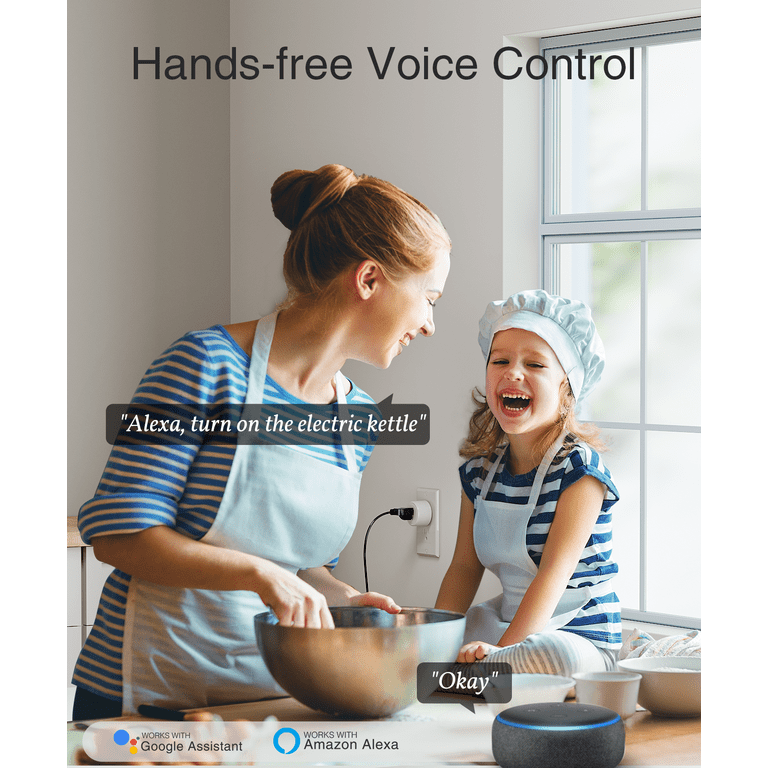 Govee Smart Plug, WiFi Outlet Compatible with Alexa and Google Assistant,  Mini Smart Home Plugs with Timer Fuction & Group Controller, No Hub