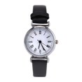 thumbnail image 1 of Montre-bracelet rétro en cuir pour femme, petite et exquise, simple et tendance (noire), 1 of 4