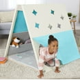 thumbnail image 3 of Little Tikes Starry Night Wooden Reading Nook, Kids Furniture w/ Starlight Projector, Book Storage, Play Space, Kids Who Love to Read Ages 3-8, 3 of 6