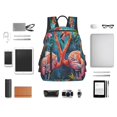 thumbnail image 4 of Balery Romantic Flamingo Pair Mochila ligera para hombre y mujer: duradera e impermeable, ideal para la escuela, el trabajo, viajes y uso diario., 4 of 7