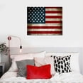 thumbnail image 4 of Nawypu Walnut Framed Large Old Vintage American Flag Canvas Prints Wall Art Pictures Paintings for Living Room Office Home Decorations Modern Abstract Landscape Artwork 20x16in, 4 of 4