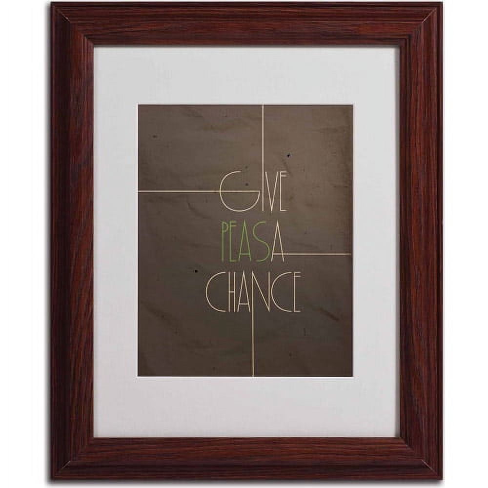 Trademark Fine Art "Give Peas a Chance" Canvas Art by Megan Romo, Wood Frame