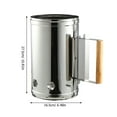 thumbnail image 5 of OULII BBQ Barbecue Fire Starter Chimney Starter Wood Assorted Color Even Heating 1Pcs, 5 of 5