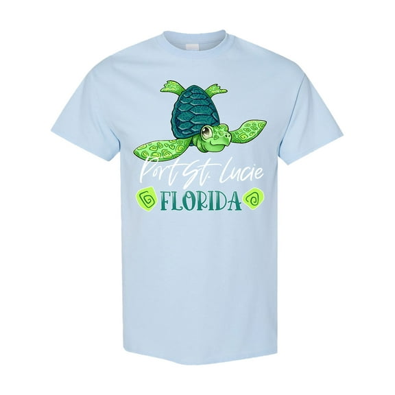 Inktastic Port St. Lucie, Florida Happy Sea Turtle T-Shirt