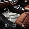 thumbnail image 6 of Crystal Fleece Car Floor Mats Set Of Four - Bottom Injection Molded For Easy Installation To Prevent Interior Contamination Suitable For Most Cars Lightslategray Geometric Lines_3, 6 of 7