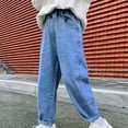 thumbnail image 4 of RUTAYY Toddler Boys Jeans Summer Trousers Elastic Waist Boys Jeans Casual With Pocket Baggy Pants Vintage Outdoor Hop Streetwear Work Trousers Children Size 100 16 Soft Pants, 4 of 4