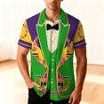 thumbnail image 5 of Xuyuer Bowling Shirts for Women Carnival Print Short Sleeve V-Neck Regular Vintage Fit Hawaiian Summer Casual Holiday Beach Shirts, 5 of 9