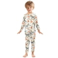 thumbnail image 3 of Dailycode Cotton Pajama Set Snug Fit Long Sleeve Top and Pants for 18M-8Y Cute Hand Drawn Zebras, 3 of 7