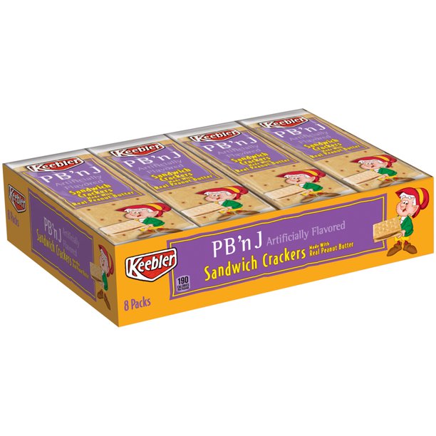 Keebler PB 'n J Sandwich Crackers 8 ct (Pack Of 12)