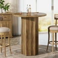 thumbnail image 4 of Tribesigns 39.6" Round Bar Table, Rustic Farmhouse High Top Pub Table for Home & Kitchen, 4 of 10